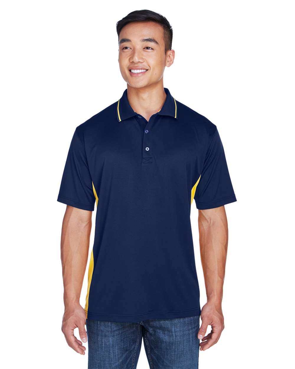 UltraClub-8406-Men's Cool & Dry Sport Two-Tone Polo - Image 15
