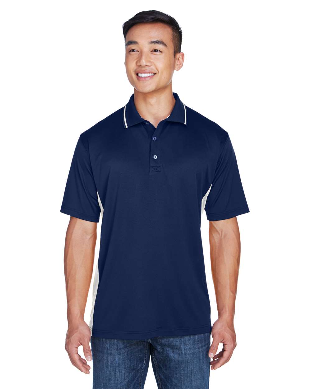 UltraClub-8406-Men's Cool & Dry Sport Two-Tone Polo - Image 19