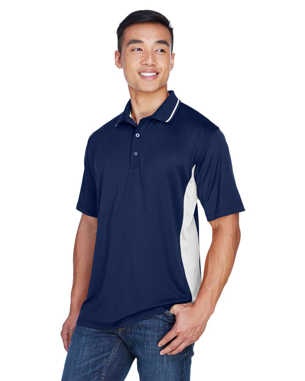 UltraClub-8406-Men's Cool & Dry Sport Two-Tone Polo - Image 20
