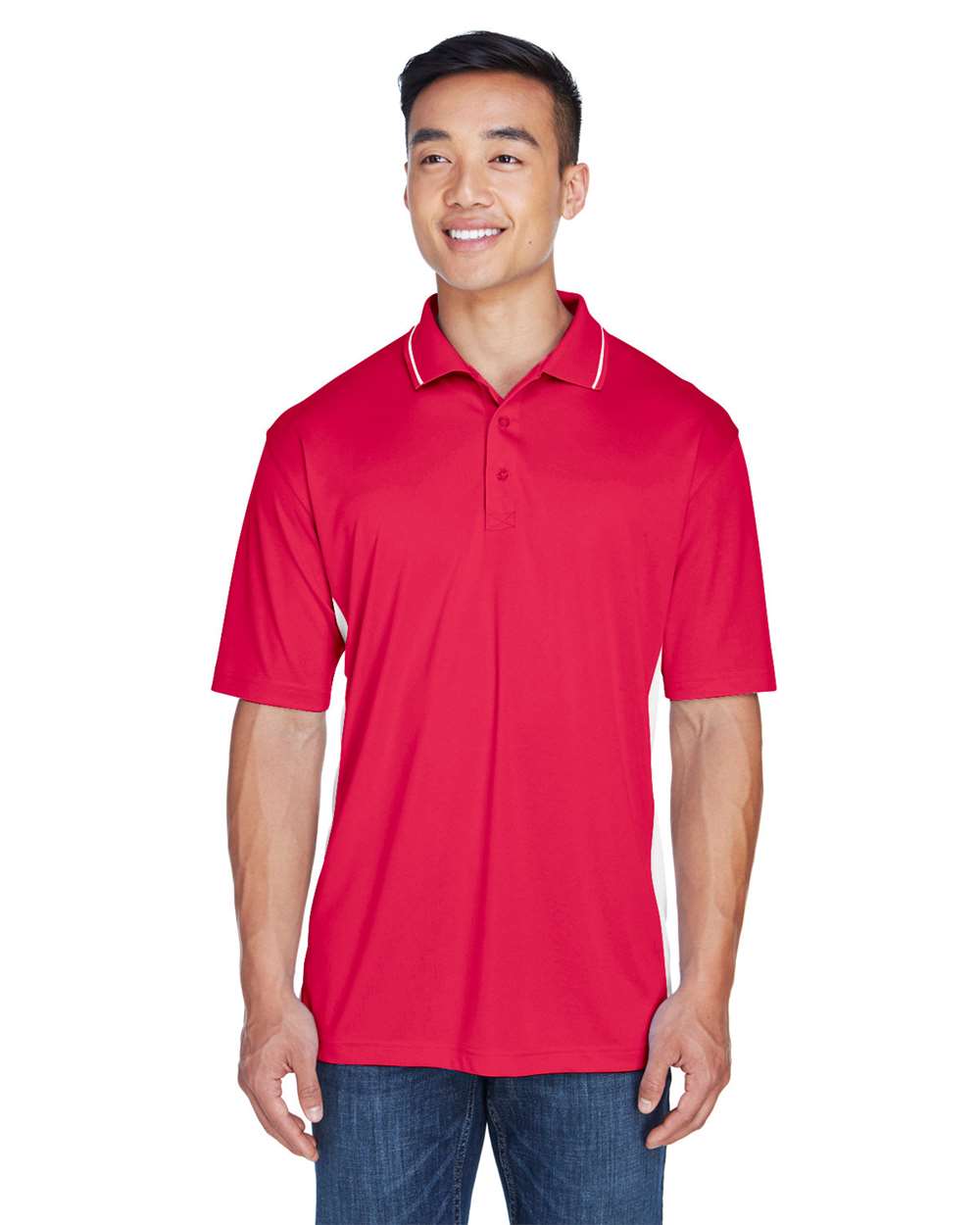 UltraClub-8406-Men's Cool & Dry Sport Two-Tone Polo - Image 23
