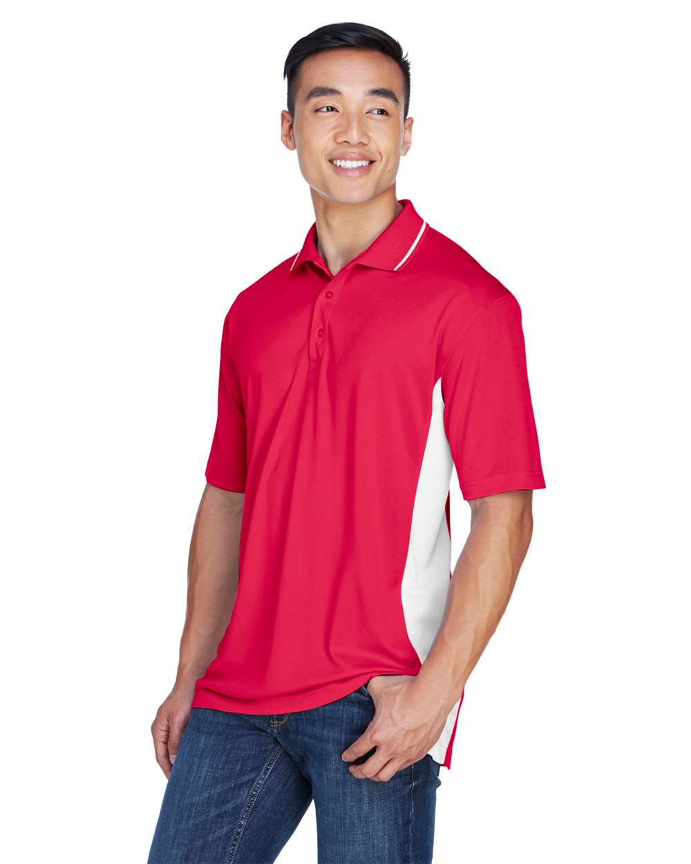 UltraClub-8406-Men's Cool & Dry Sport Two-Tone Polo - Image 24