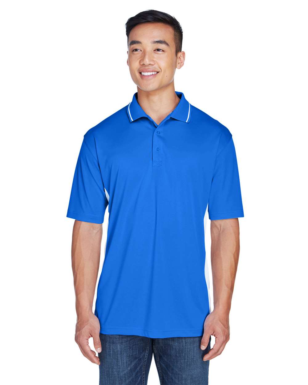 UltraClub-8406-Men's Cool & Dry Sport Two-Tone Polo - Image 27