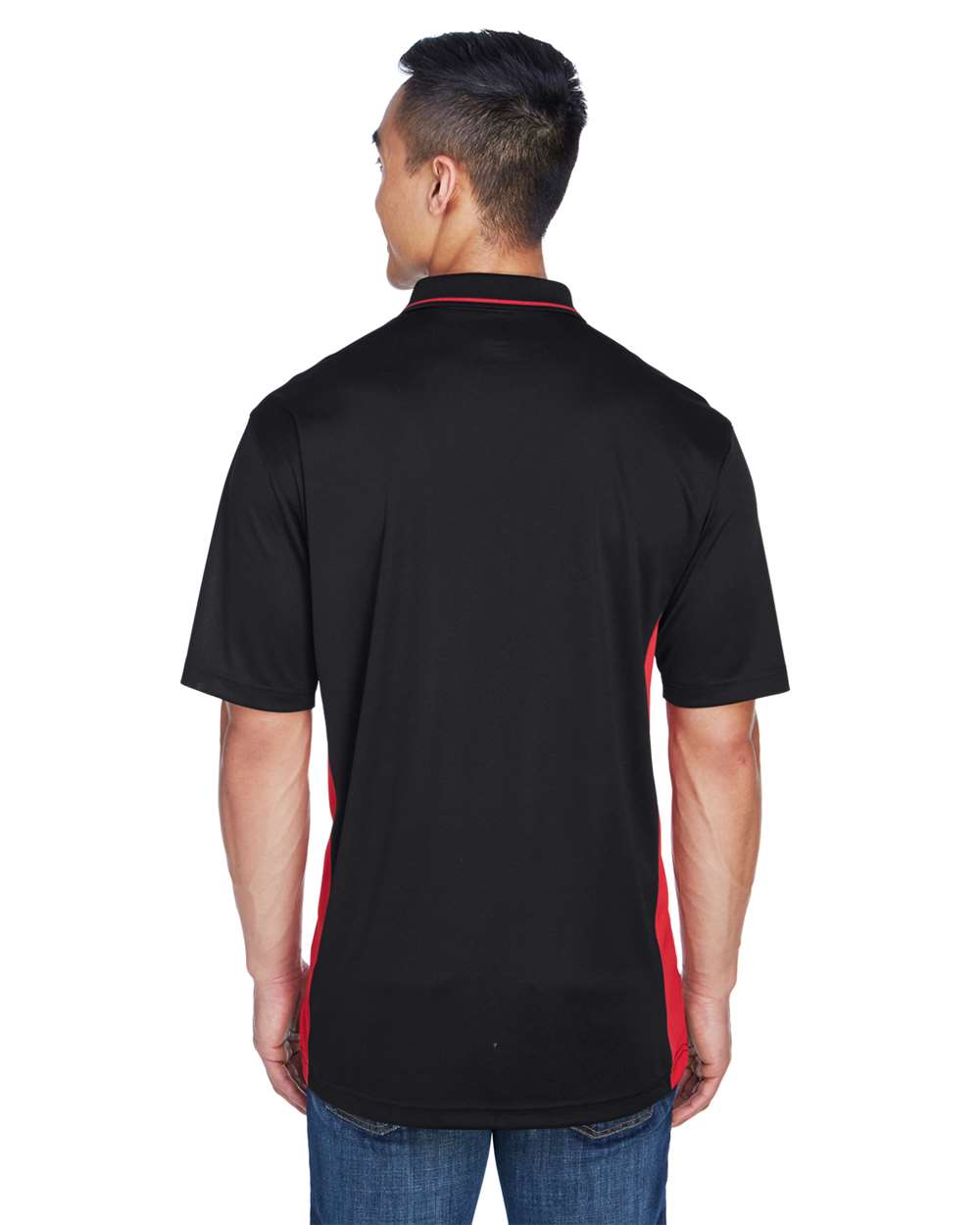 UltraClub-8406-Men's Cool & Dry Sport Two-Tone Polo - Image 4