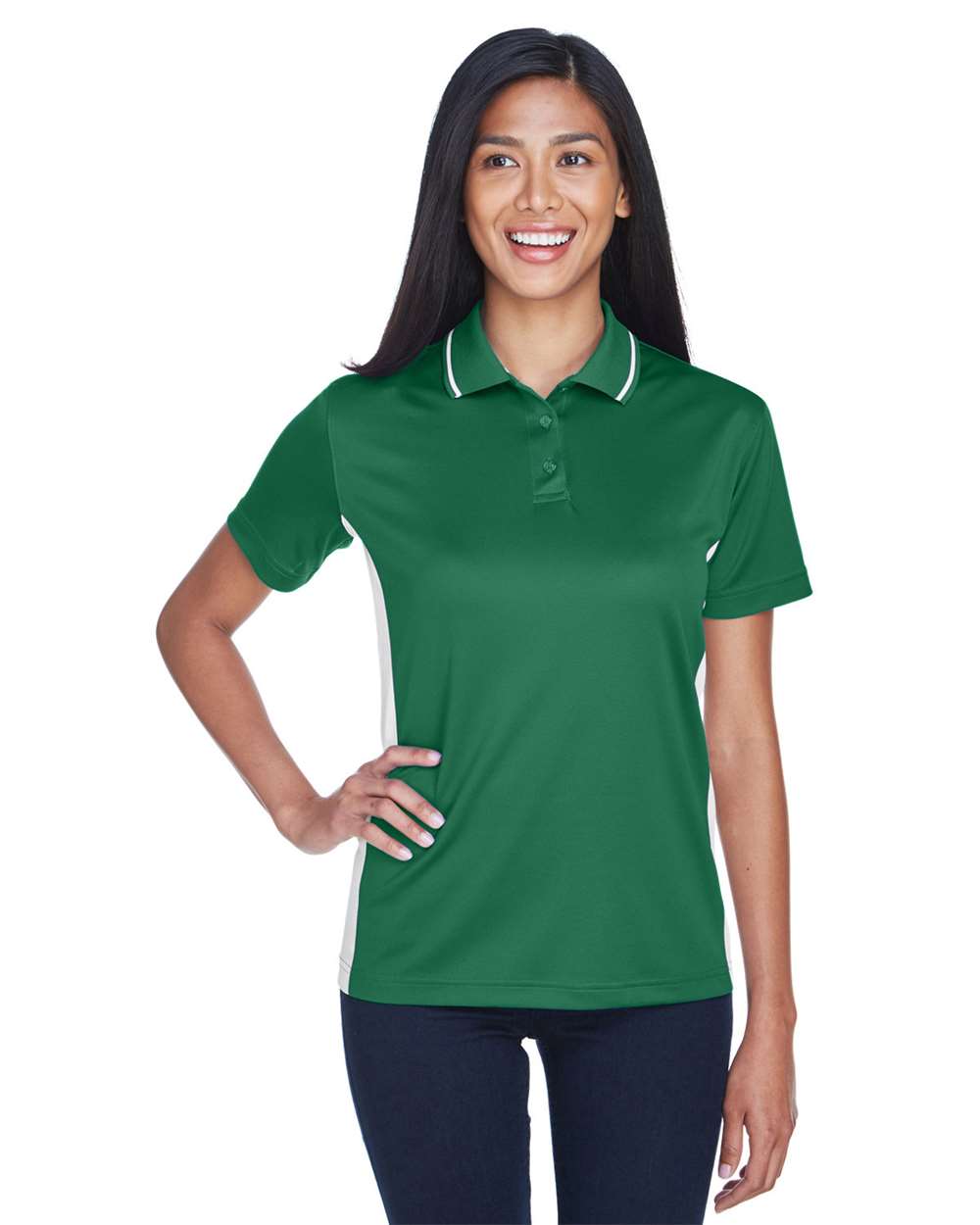 UltraClub-8406L-Women's Cool & Dry Sport Two-Tone Polo - Image 12