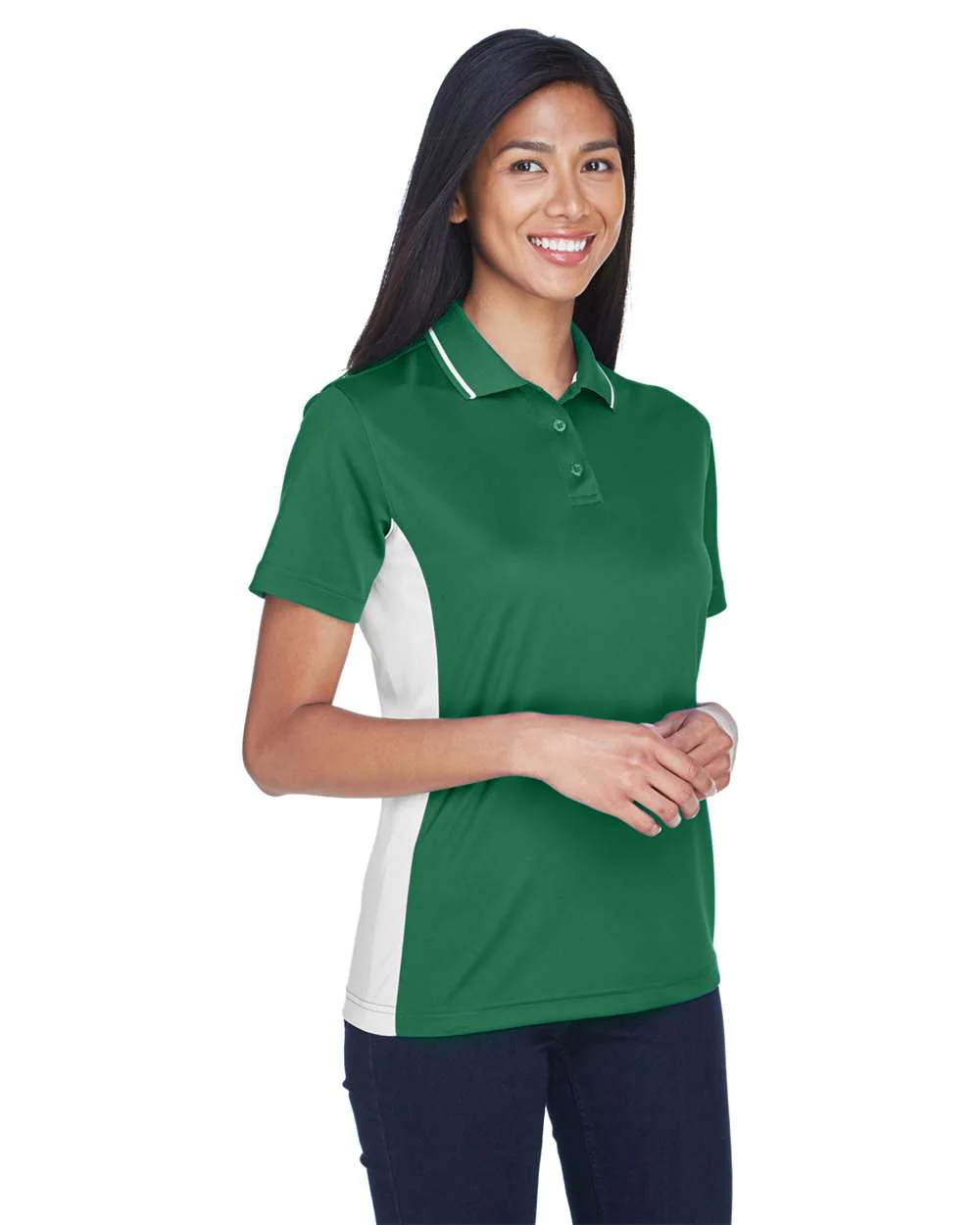 UltraClub-8406L-Women's Cool & Dry Sport Two-Tone Polo - Image 13