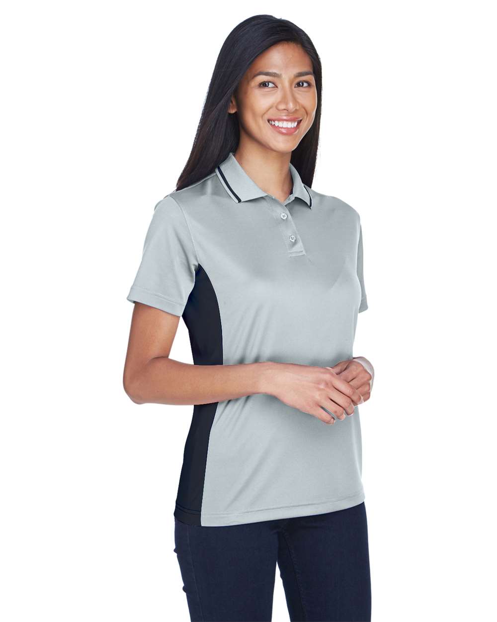 UltraClub-8406L-Women's Cool & Dry Sport Two-Tone Polo - Image 15