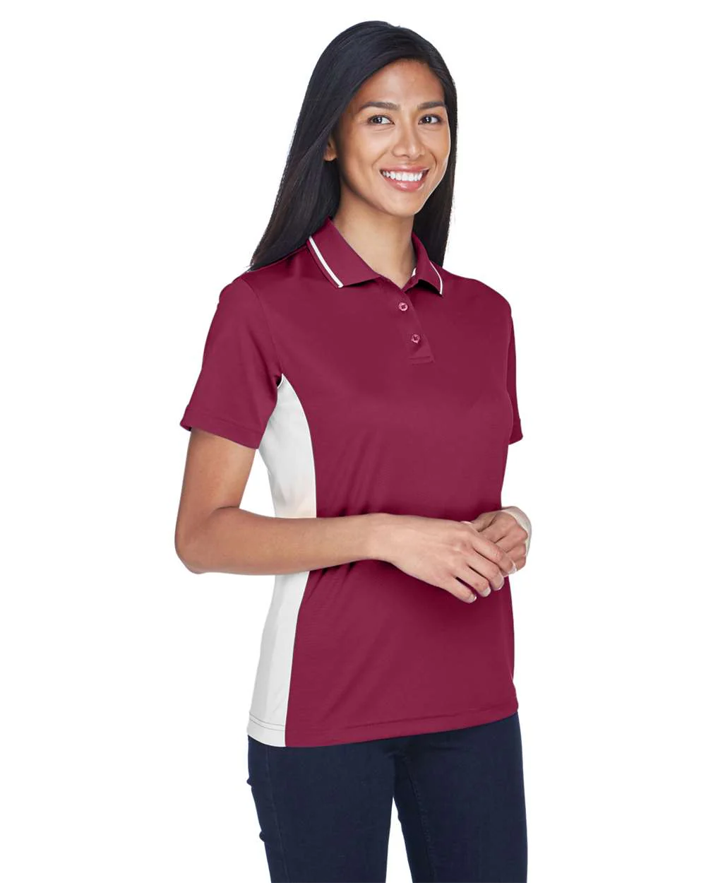 UltraClub-8406L-Women's Cool & Dry Sport Two-Tone Polo - Image 19