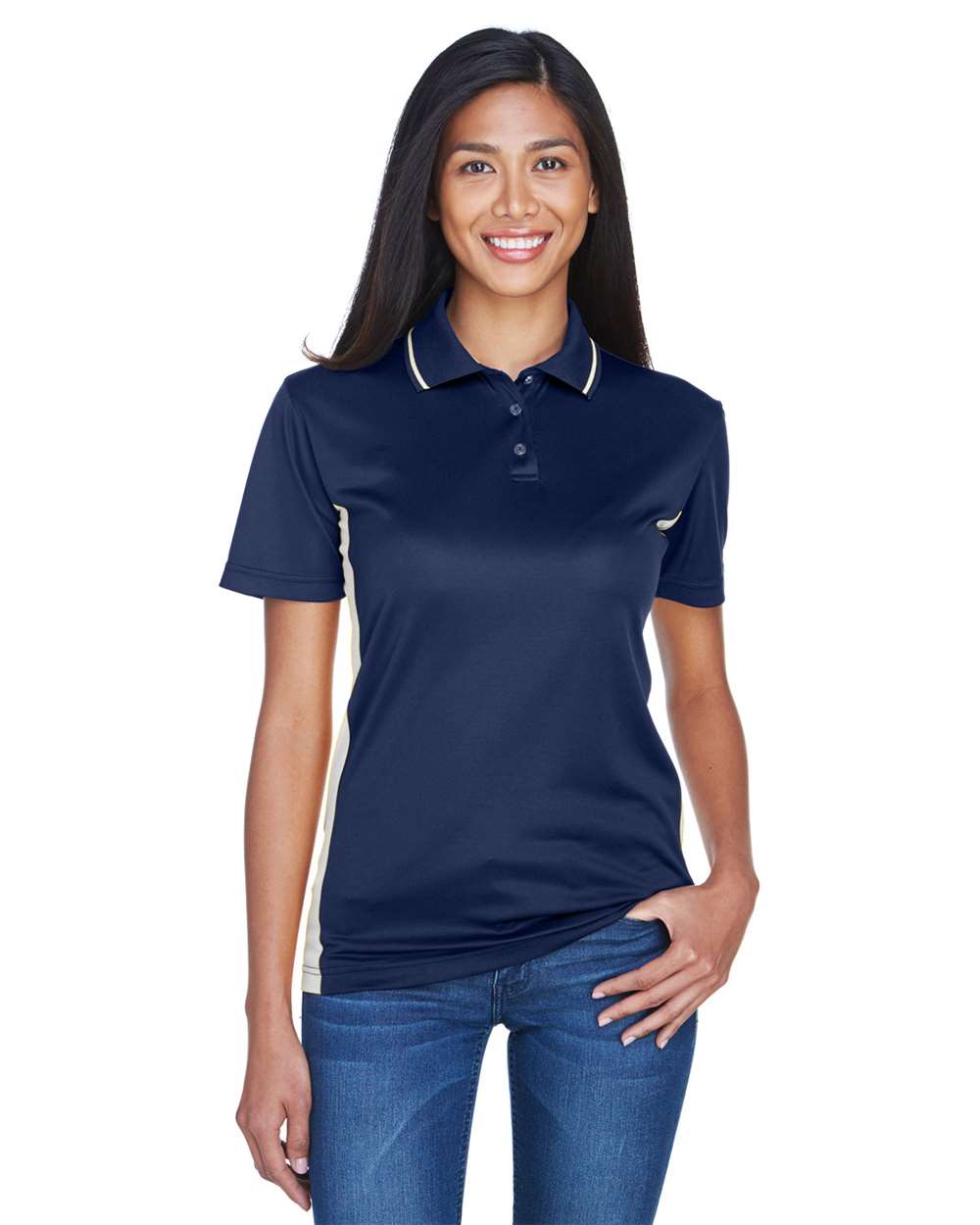 UltraClub-8406L-Women's Cool & Dry Sport Two-Tone Polo - Image 23