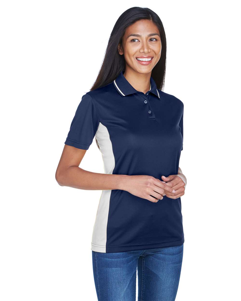 UltraClub-8406L-Women's Cool & Dry Sport Two-Tone Polo - Image 24