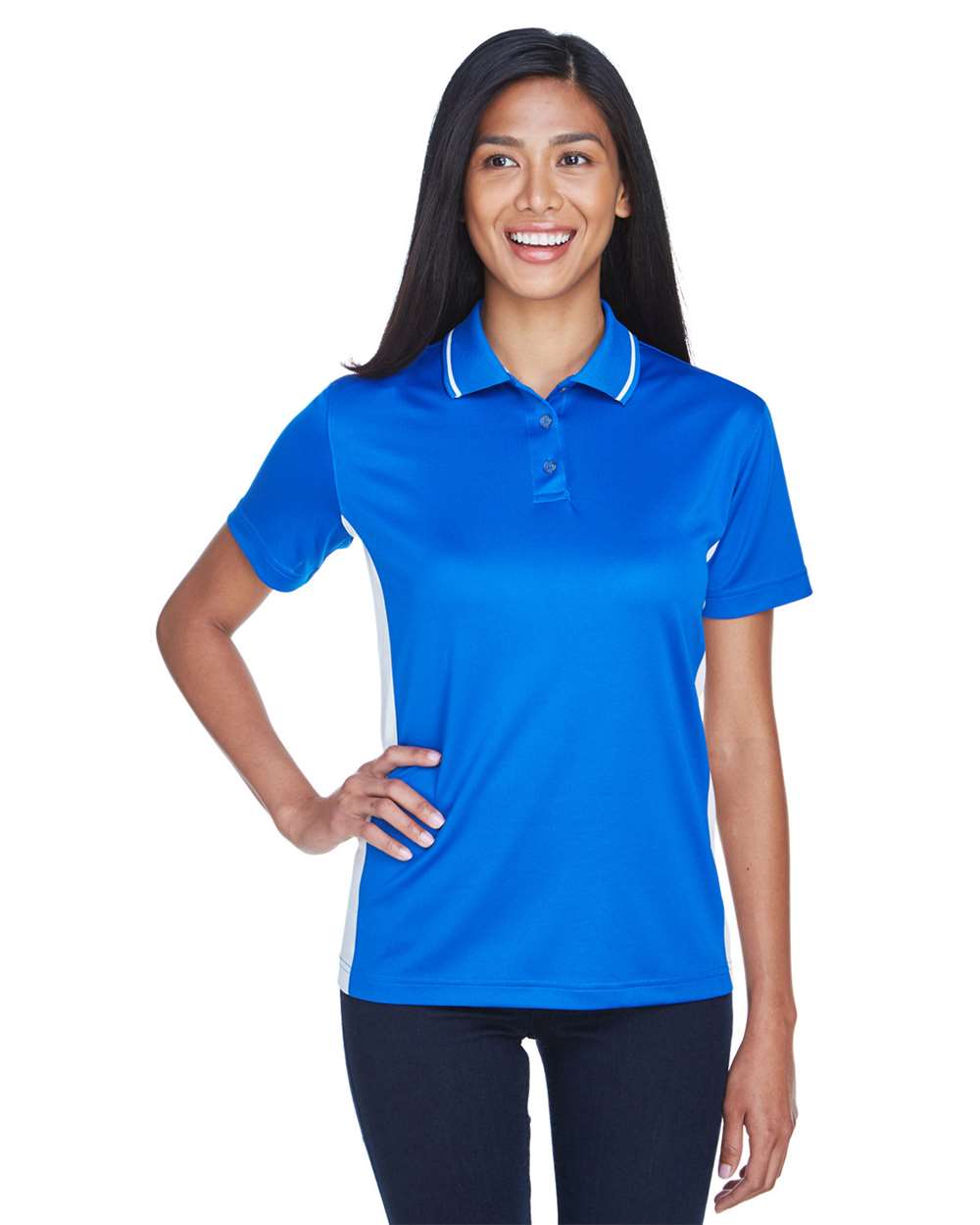 UltraClub-8406L-Women's Cool & Dry Sport Two-Tone Polo - Image 25