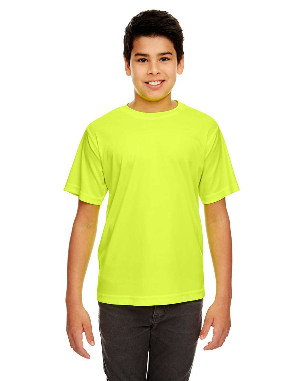 UltraClub-8420Y-Youth Cool & Dry Sport Performance Interlock T-shirt - Image 3