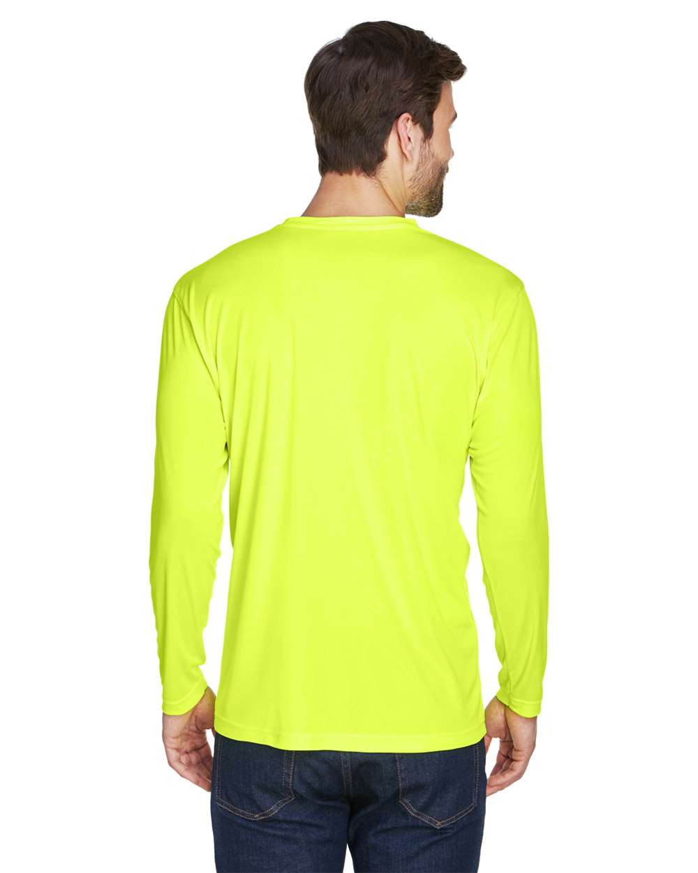 UltraClub-8422-Men's Cool & Dry Sport Long Sleeve Performance Interlock T-Shirt - Image 13