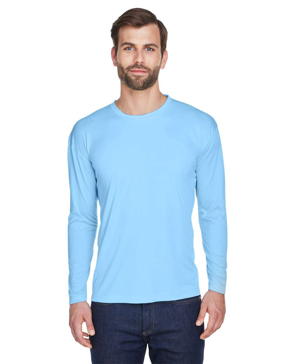 UltraClub-8422-Men's Cool & Dry Sport Long Sleeve Performance Interlock T-Shirt - Image 21