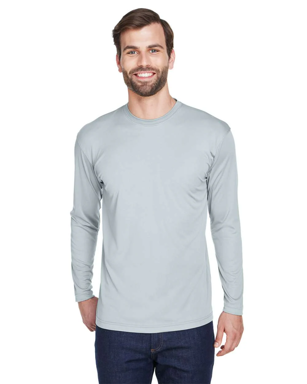 UltraClub-8422-Men's Cool & Dry Sport Long Sleeve Performance Interlock T-Shirt - Image 25