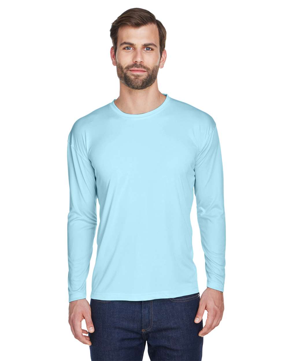 UltraClub-8422-Men's Cool & Dry Sport Long Sleeve Performance Interlock T-Shirt - Image 28