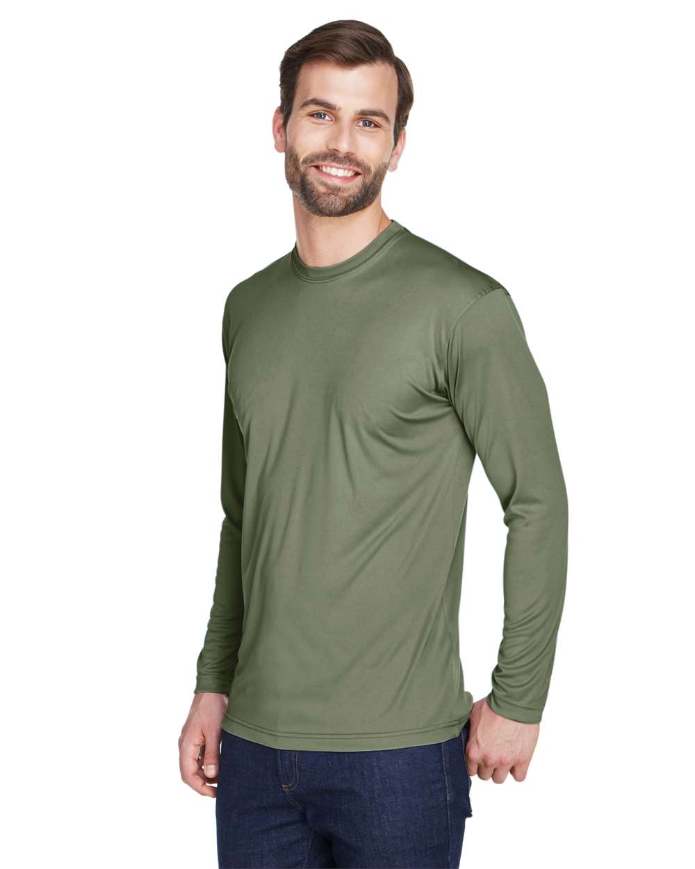 UltraClub-8422-Men's Cool & Dry Sport Long Sleeve Performance Interlock T-Shirt - Image 32