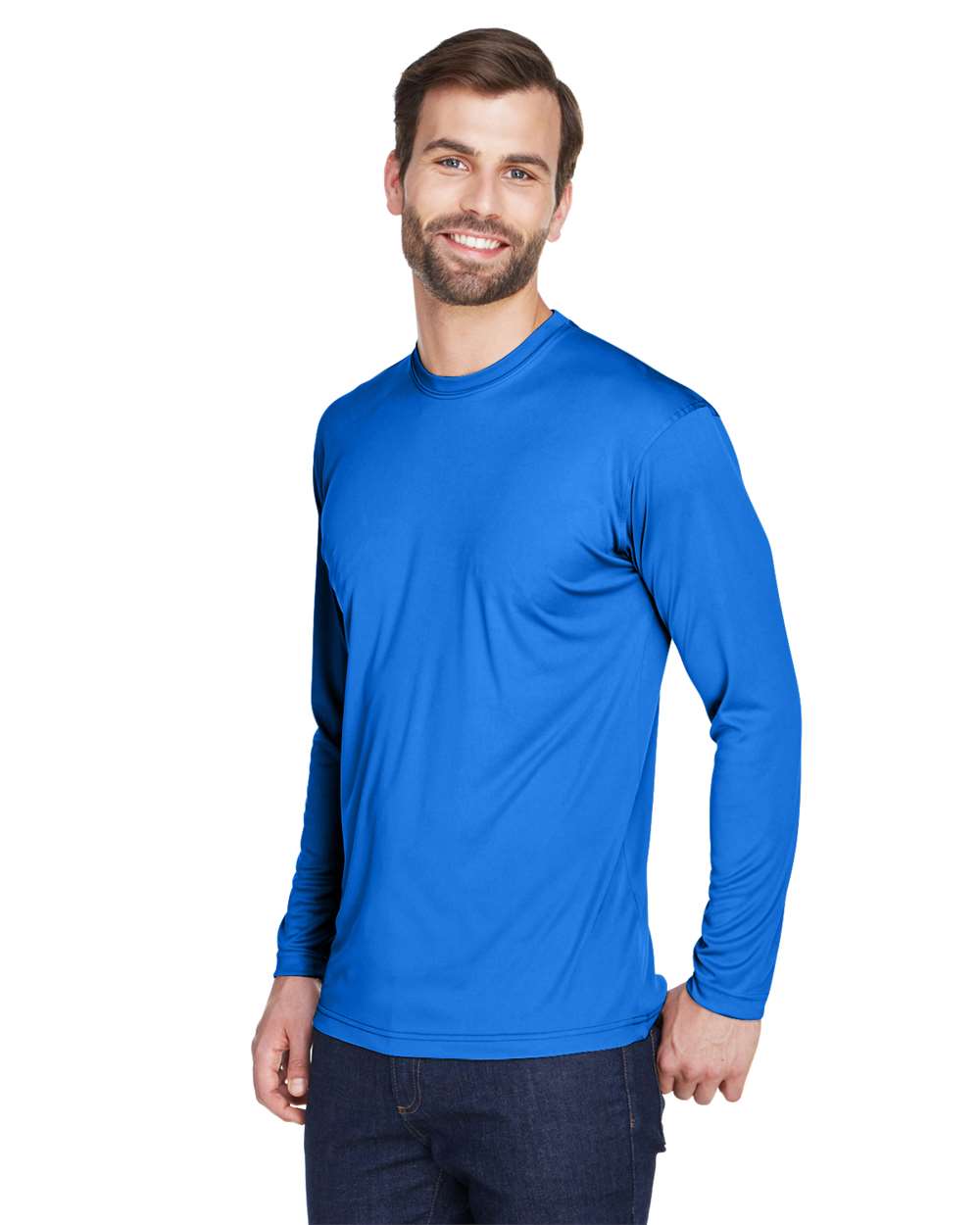 UltraClub-8422-Men's Cool & Dry Sport Long Sleeve Performance Interlock T-Shirt - Image 42