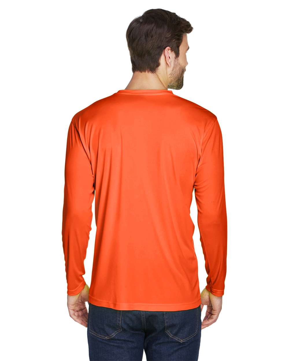 UltraClub-8422-Men's Cool & Dry Sport Long Sleeve Performance Interlock T-Shirt - Image 9