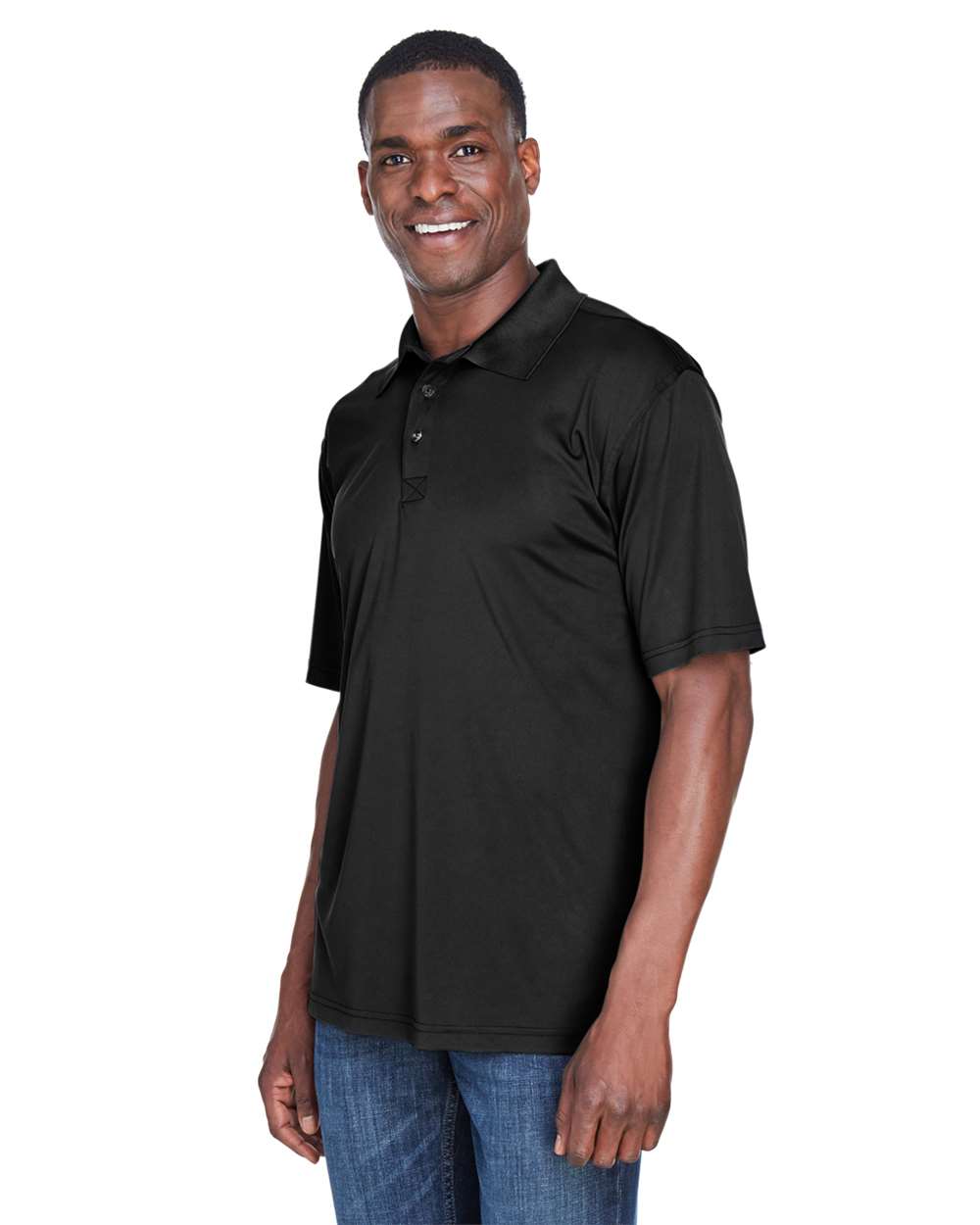 UltraClub-8425-Men's Cool & Dry Sport Performance Interlock Polo - Image 3