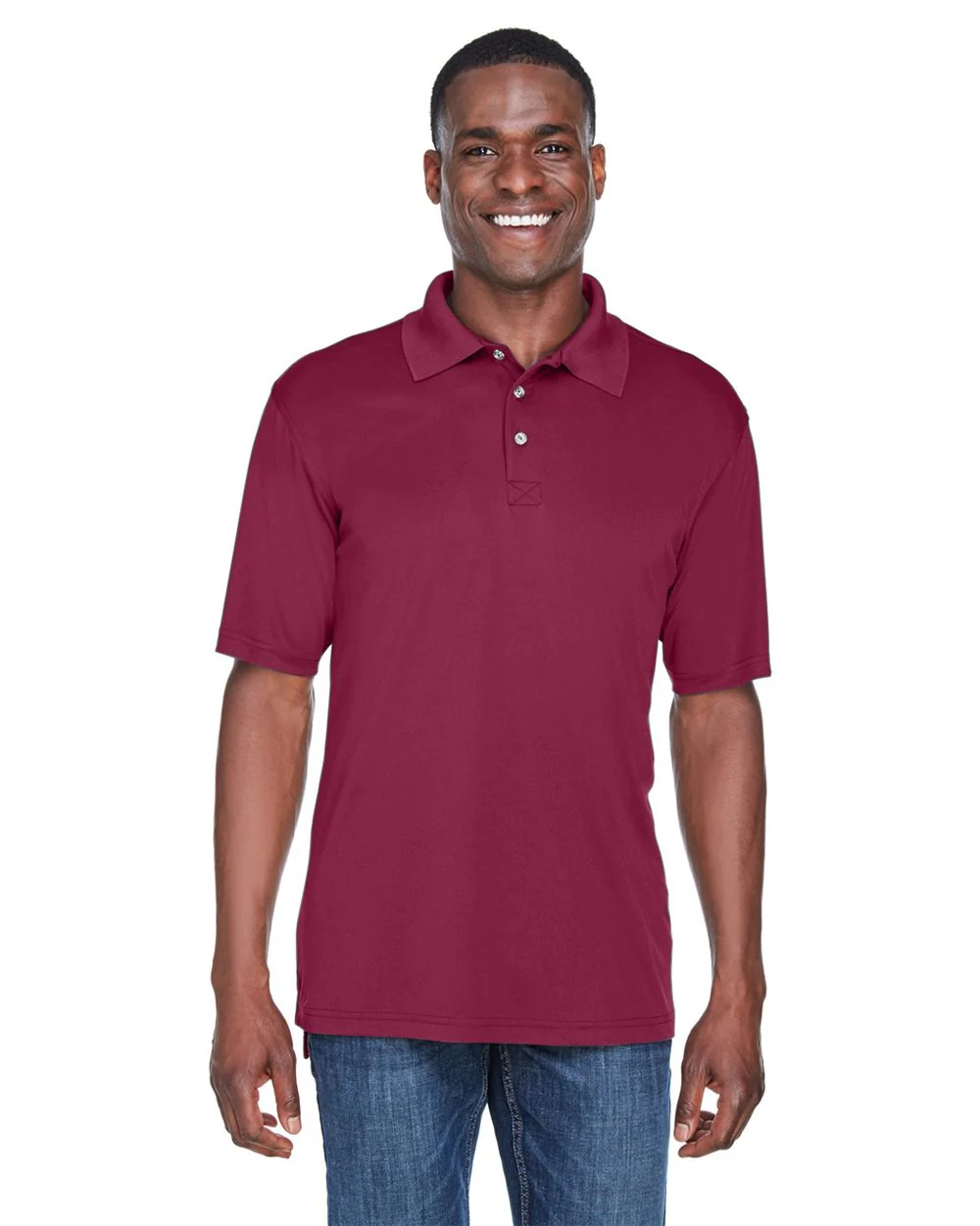UltraClub-8425-Men's Cool & Dry Sport Performance Interlock Polo - Image 5