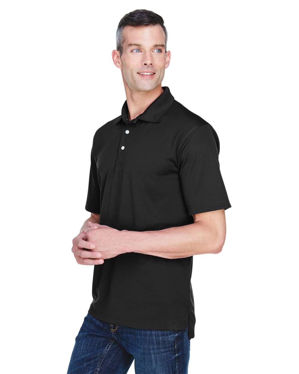 UltraClub-8445-Men's Cool & Dry Stain-Release Performance Polo - Image 3