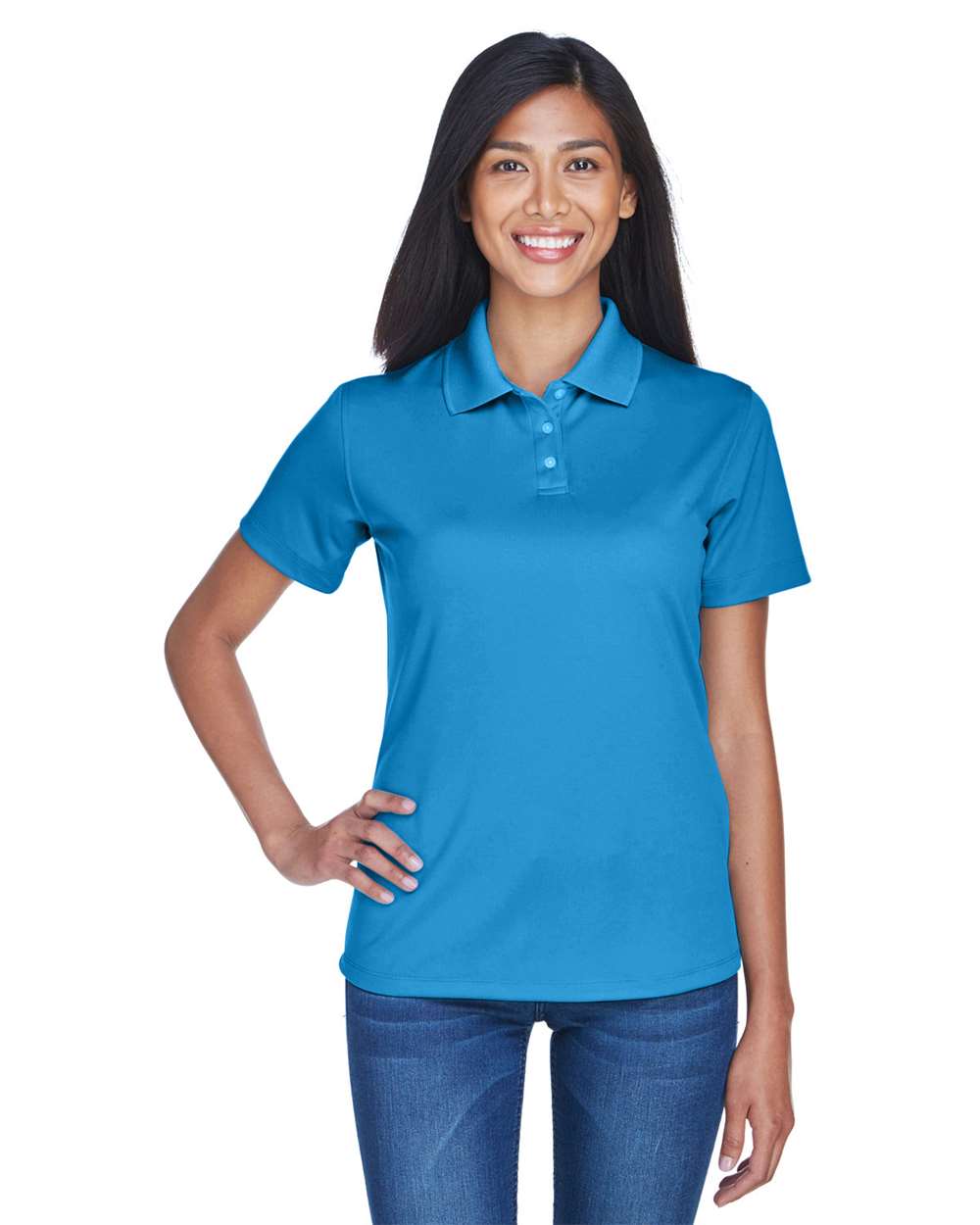 UltraClub-8445L-Women's Cool & Dry Stain-Release Performance Polo - Image 2
