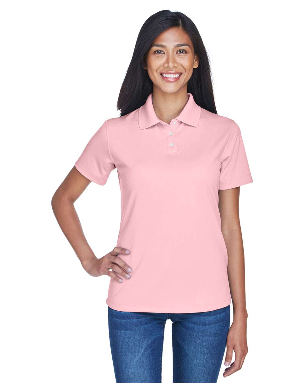 UltraClub-8445L-Women's Cool & Dry Stain-Release Performance Polo - Image 3