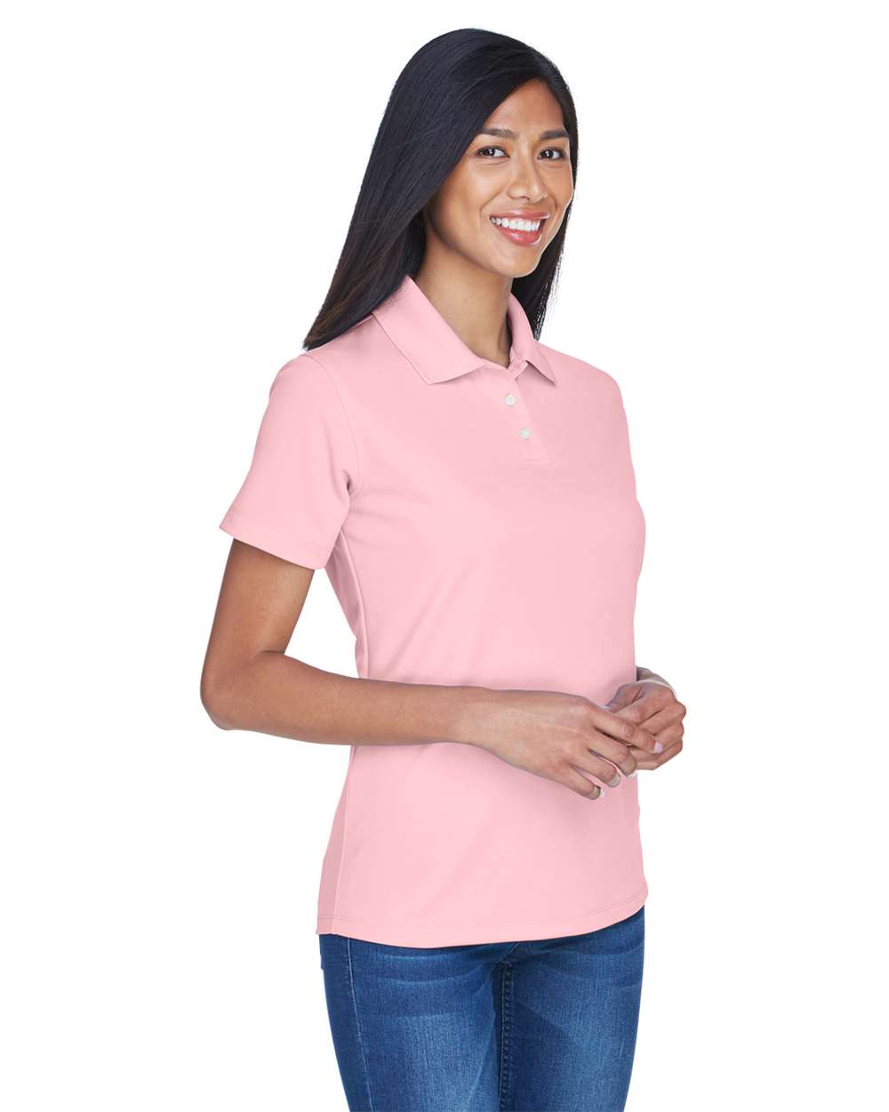 UltraClub-8445L-Women's Cool & Dry Stain-Release Performance Polo - Image 4