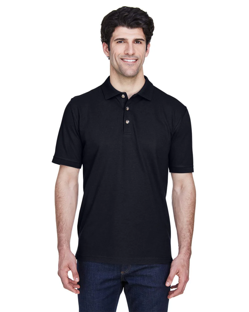UltraClub-8535-Men's Classic Piqué Polo - Image 2