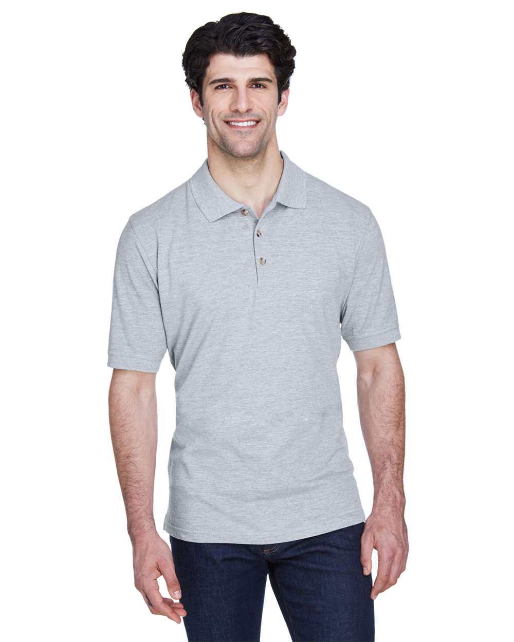 UltraClub-8535-Men's Classic Piqué Polo - Image 3