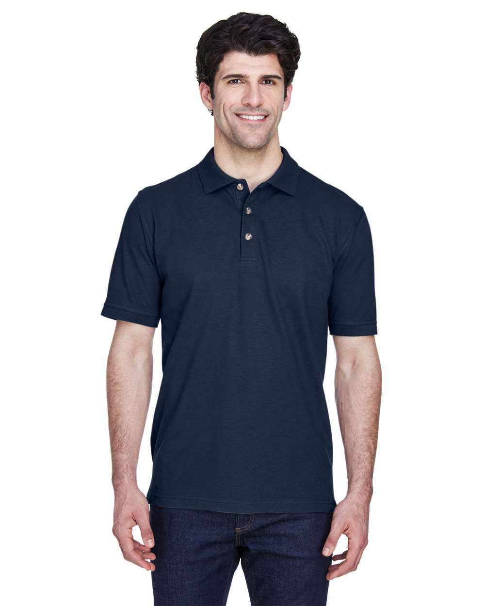UltraClub-8535-Men's Classic Piqué Polo - Image 4