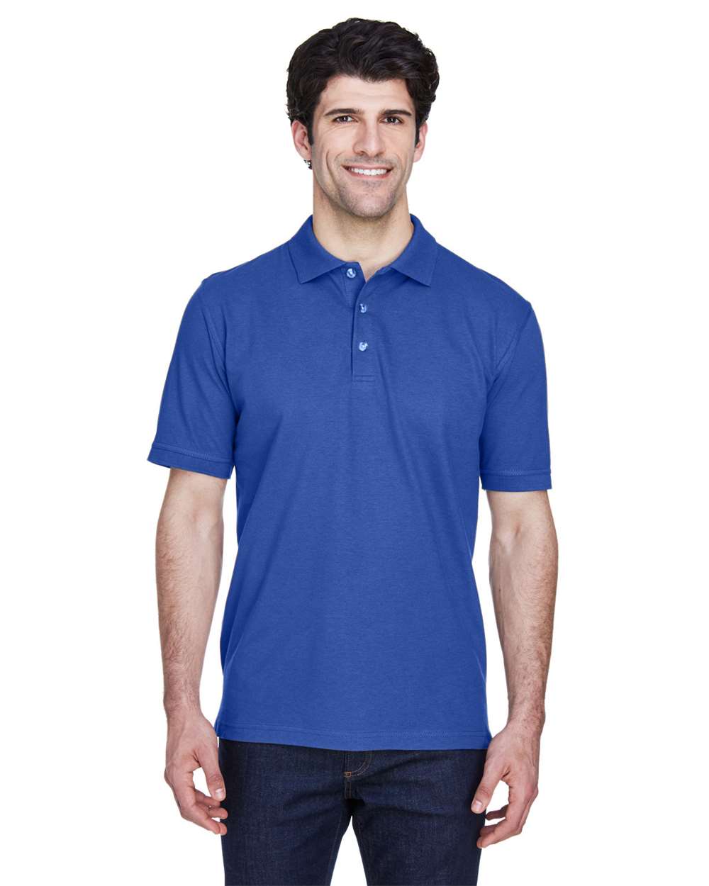 UltraClub-8535-Men's Classic Piqué Polo - Image 6