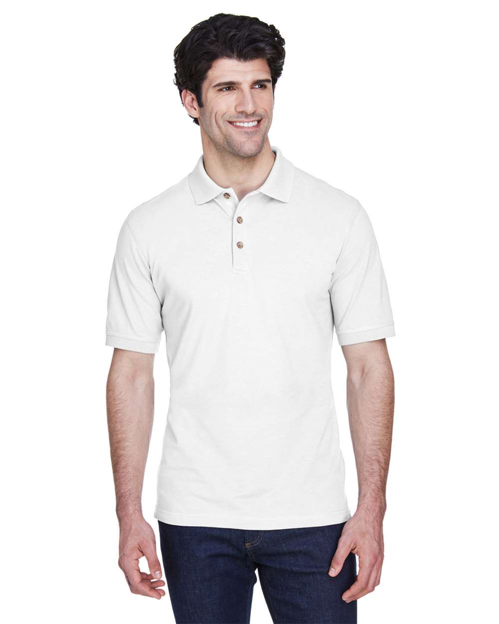 UltraClub-8535-Men's Classic Piqué Polo - Image 7