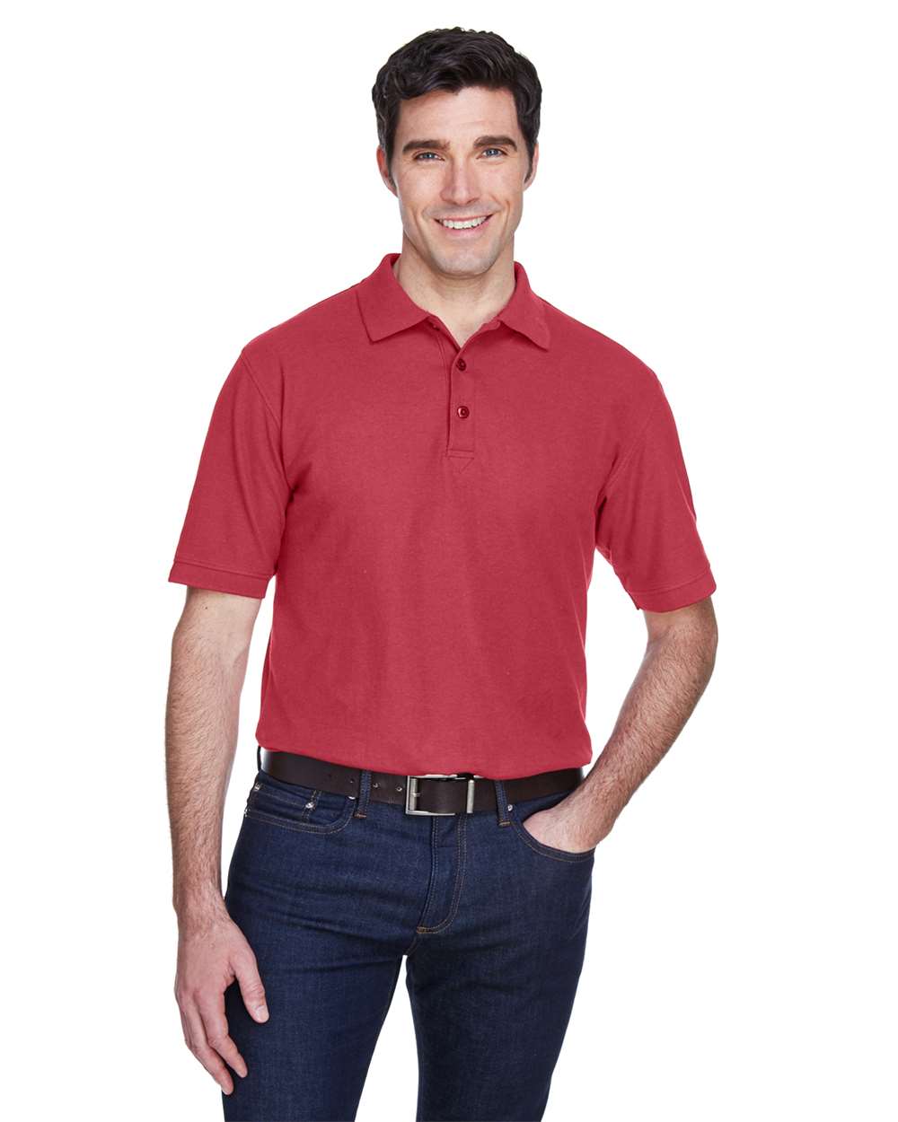 UltraClub-8540-Men's Whisper Piqué Polo - Image 4