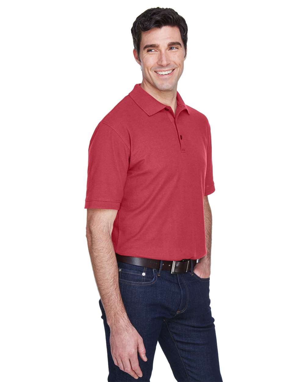 UltraClub-8540-Men's Whisper Piqué Polo - Image 5