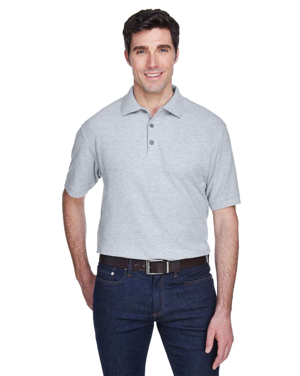 UltraClub-8540-Men's Whisper Piqué Polo - Image 8