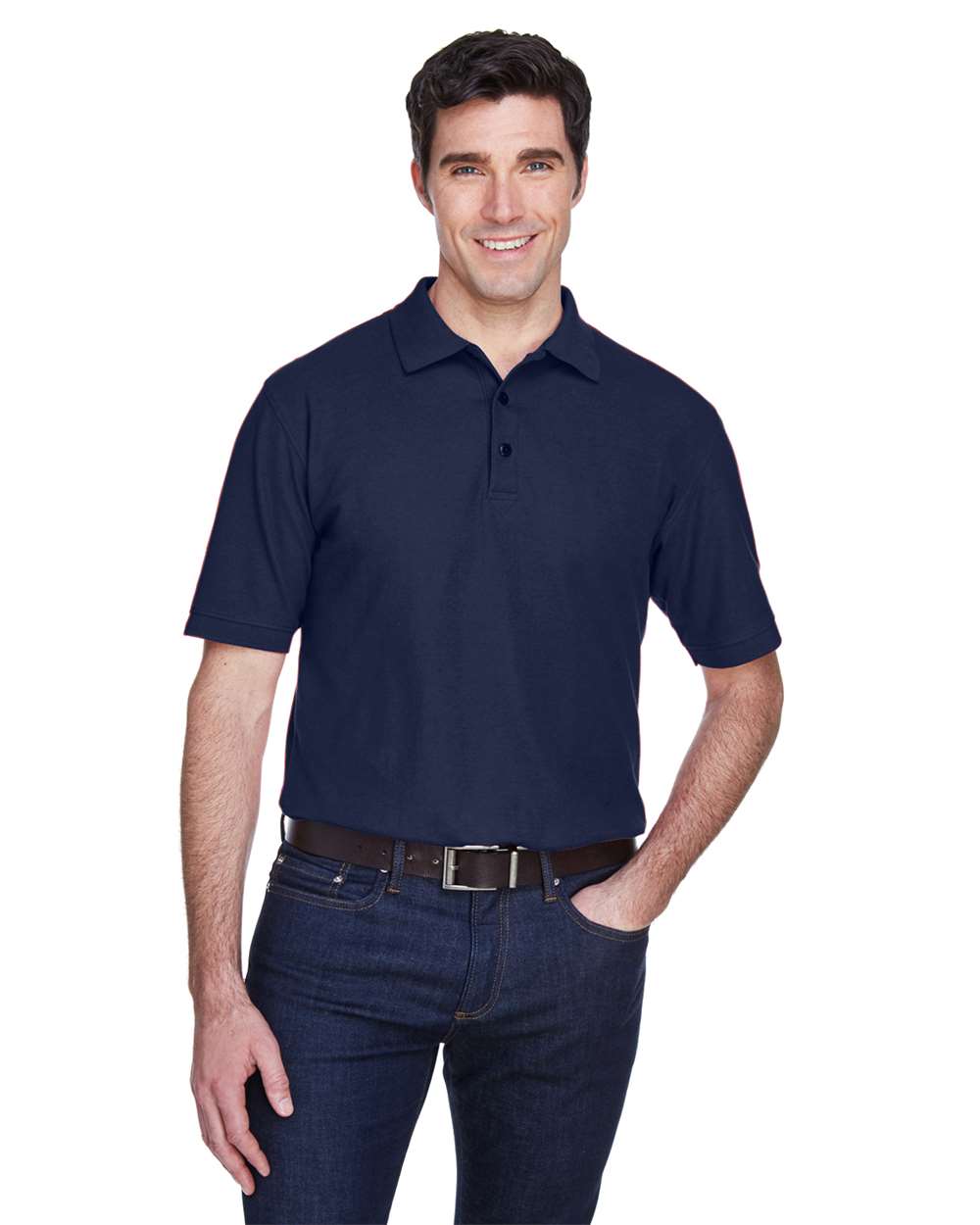 UltraClub-8540-Men's Whisper Piqué Polo - Image 9