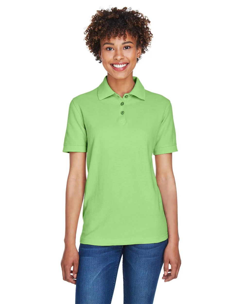 UltraClub-8541-Women's Whisper Pique Polo - Image 2