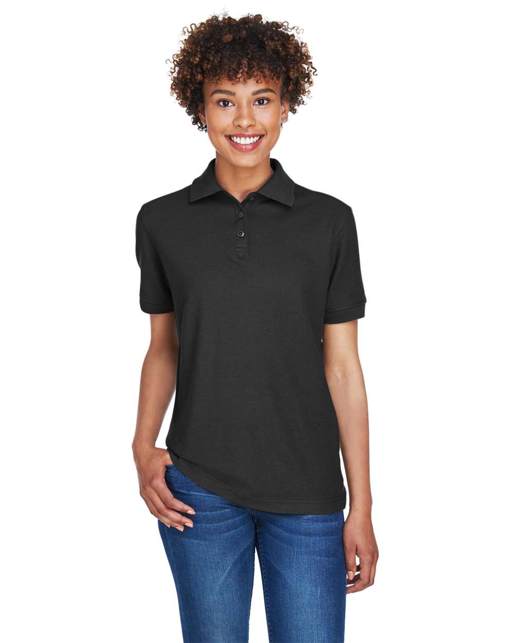UltraClub-8541-Women's Whisper Pique Polo - Image 3