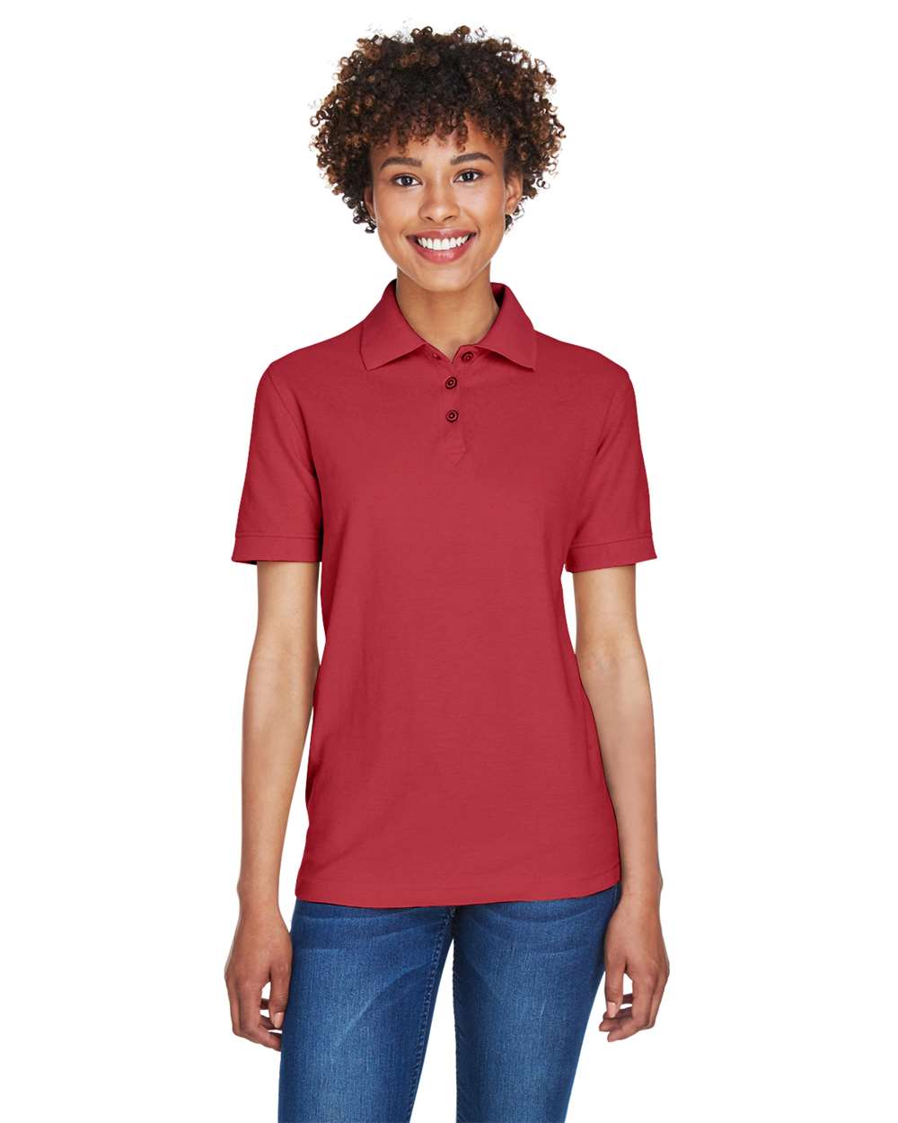 UltraClub-8541-Women's Whisper Pique Polo - Image 4
