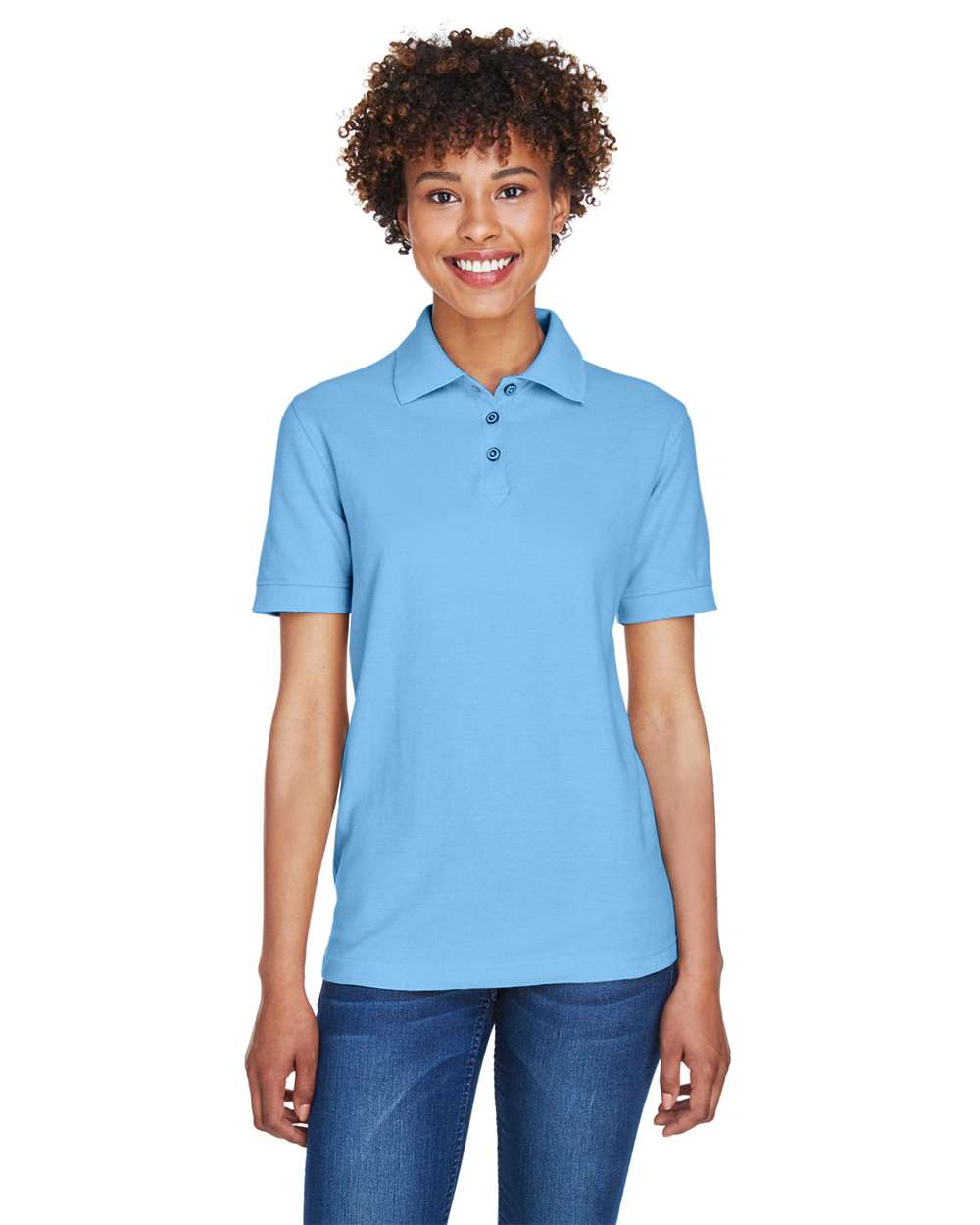 UltraClub-8541-Women's Whisper Pique Polo - Image 5