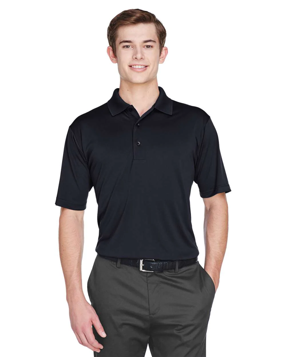 UltraClub-8610-Men's Cool & Dry 8-Star Elite Performance Interlock Polo - Image 2