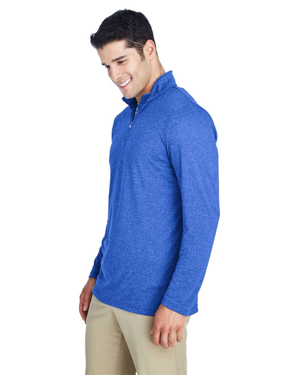 UltraClub-8618-Men's Cool & Dry Heathered Performance Quarter-Zip - Image 21