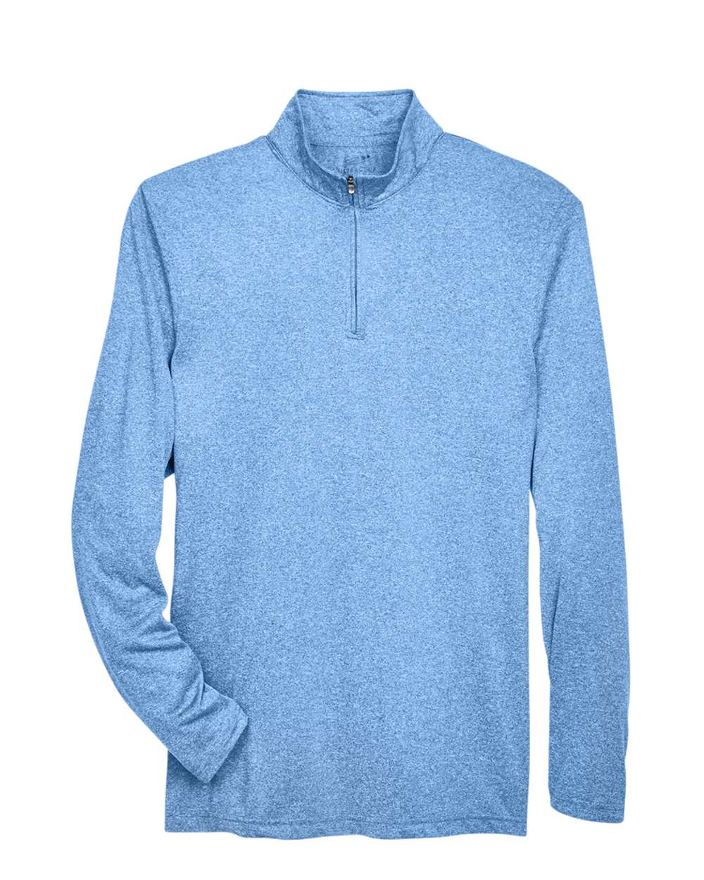 UltraClub-8618-Men's Cool & Dry Heathered Performance Quarter-Zip - Image 8