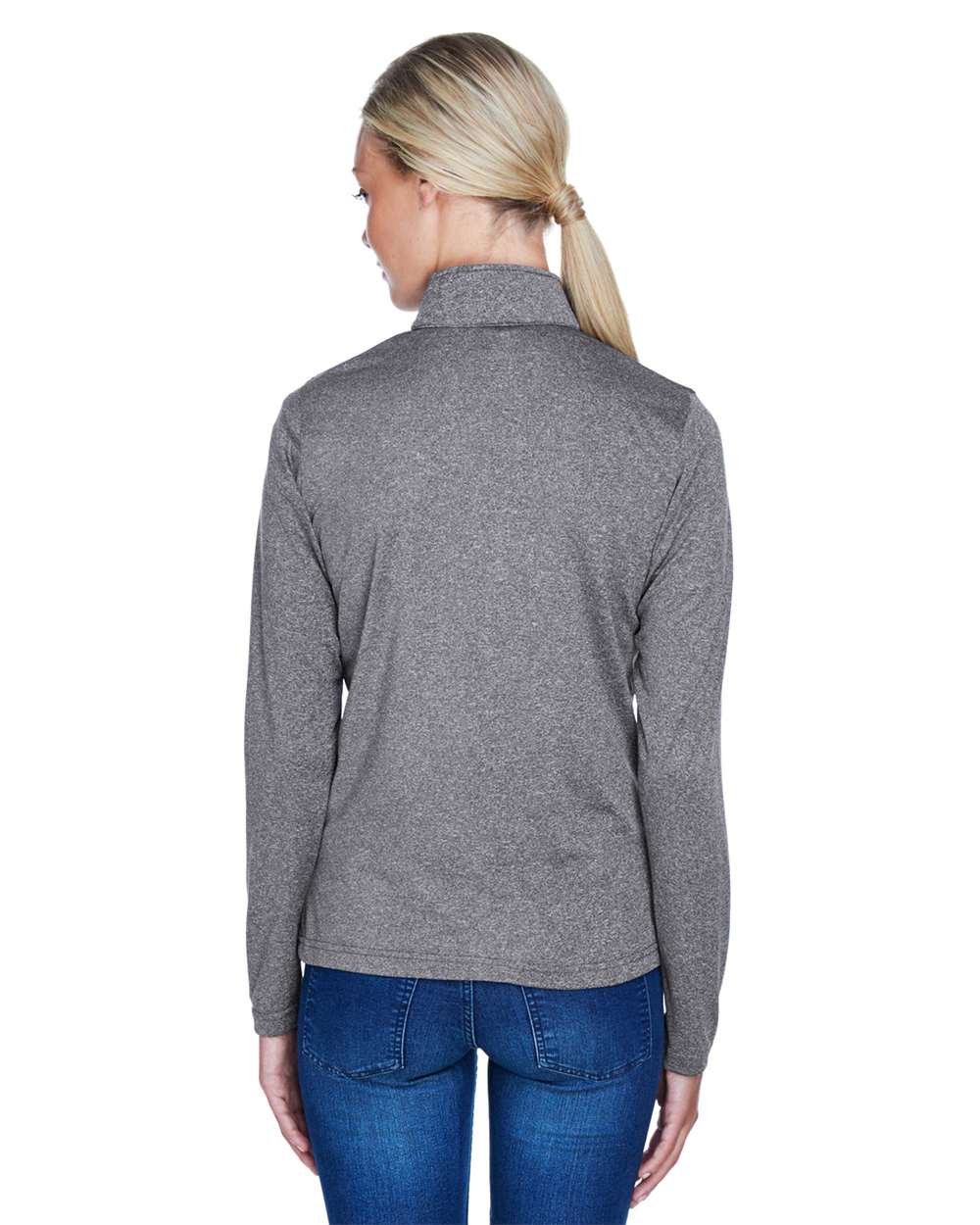 UltraClub-8618W-Women's Cool & Dry Heathered Performance Quarter-Zip - Image 9