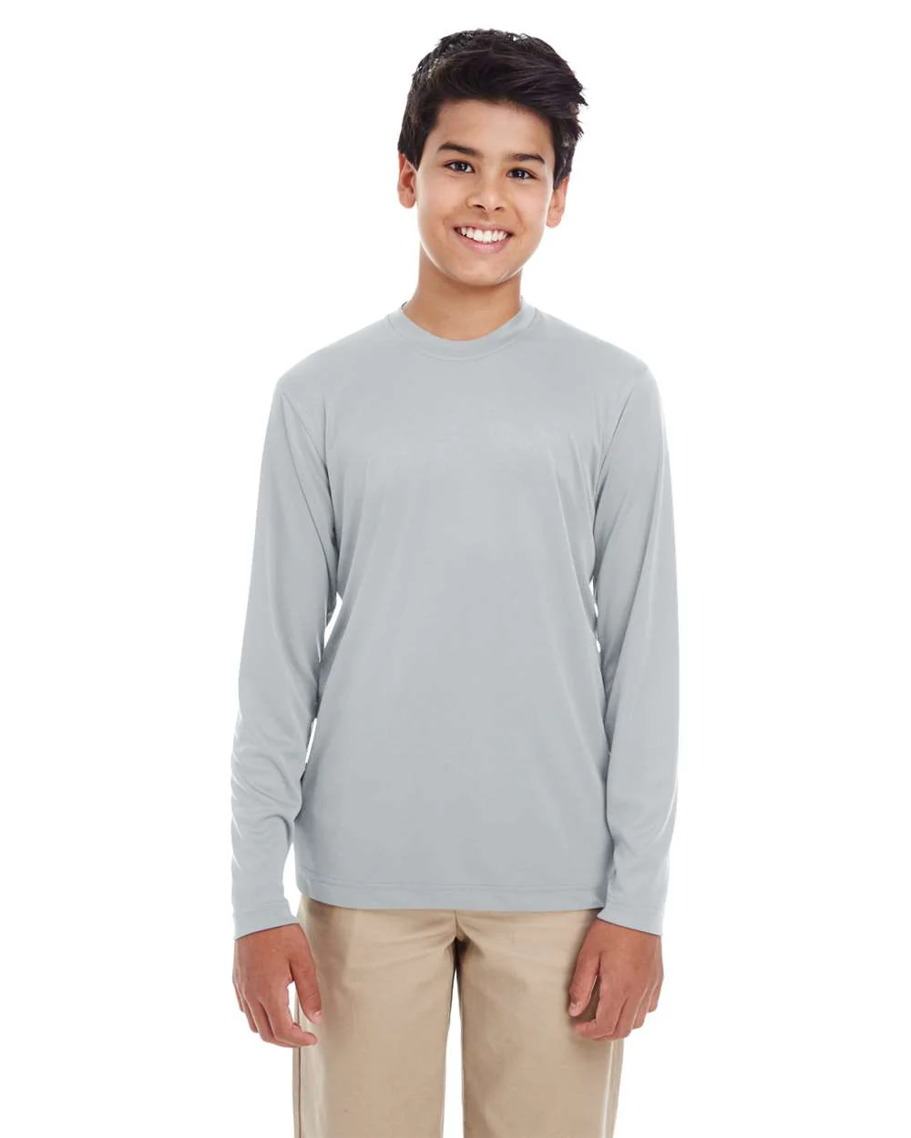 UltraClub-8622Y-Youth Cool & Dry Performance Long Sleeve Top - Image 6