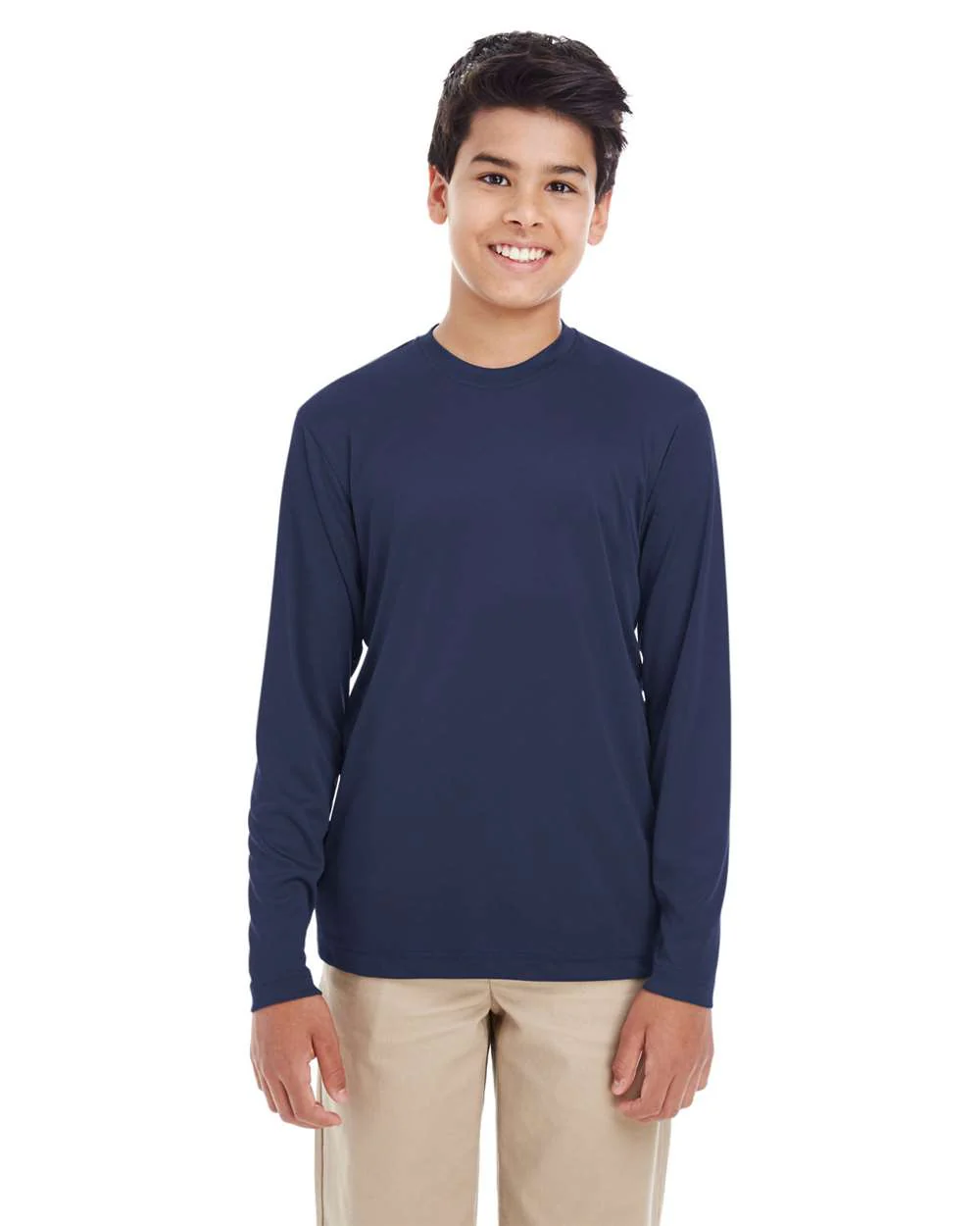 UltraClub-8622Y-Youth Cool & Dry Performance Long Sleeve Top - Image 8