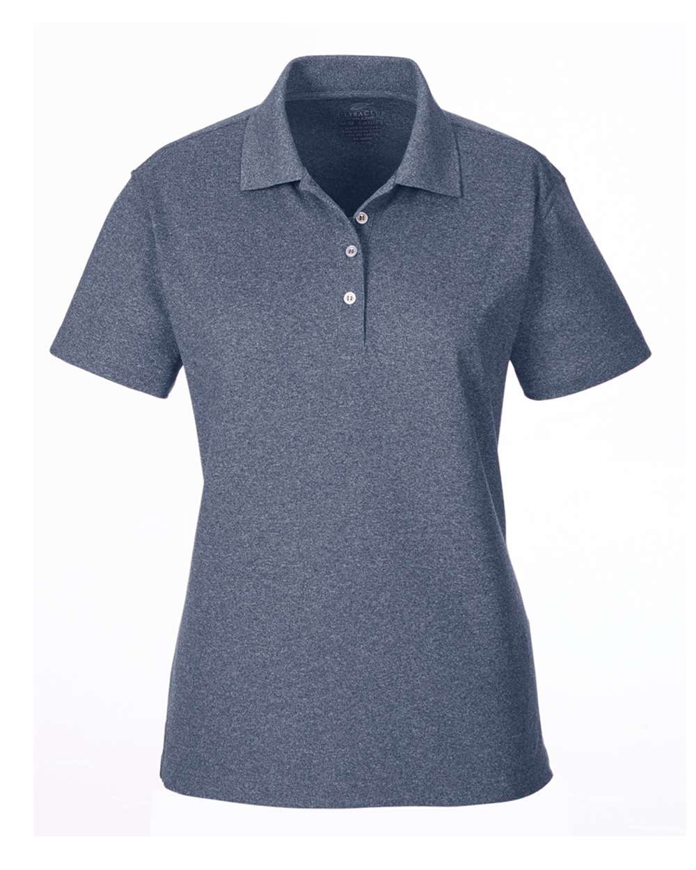 UltraClub-UC100W-Women's Heathered Pique Polo - Image 6