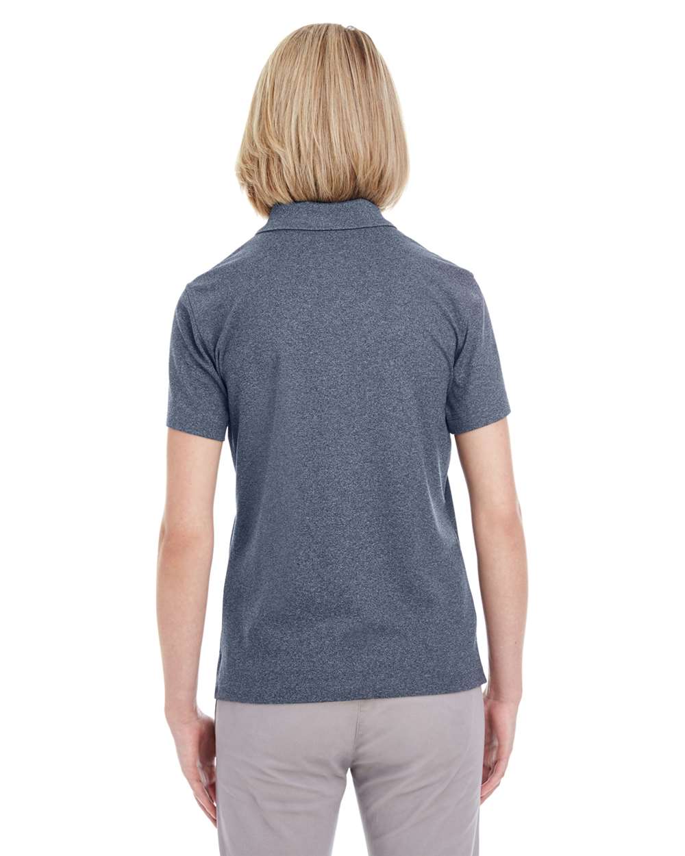 UltraClub-UC100W-Women's Heathered Pique Polo - Image 8