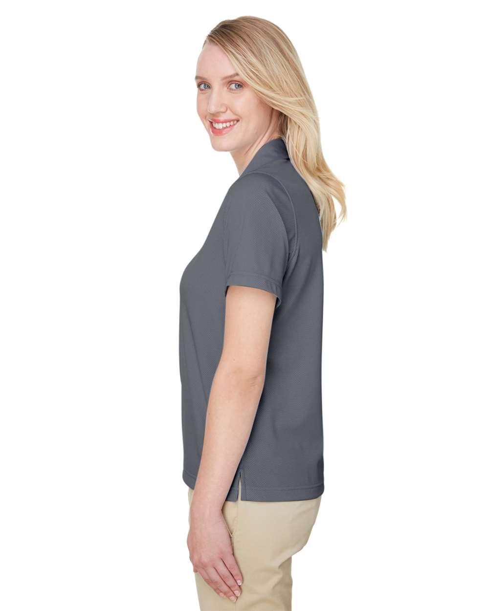 UltraClub-UC102W-Women's Cavalry Twill Performance Polo - Image 5